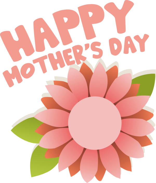 Transparent Mother's Day Dahlia Floral design Cut flowers for Happy Mother's Day for Mothers Day