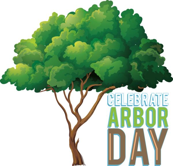 Transparent Arbor Day Tree Trunk Design for Happy Arbor Day for Arbor Day