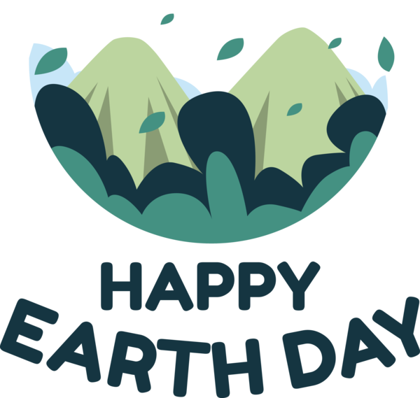 Transparent Earth Day Design Logo Green for Happy Earth Day for Earth Day