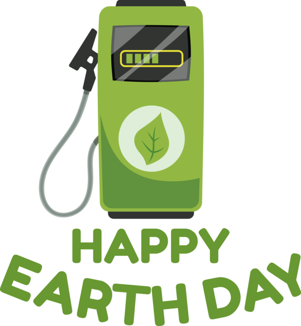 Transparent Earth Day Logo Green Design for Happy Earth Day for Earth Day