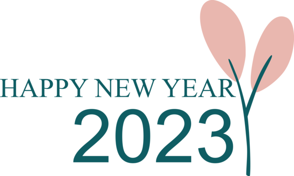 Transparent New Year Logo Design Text for Happy New Year 2023 for New Year
