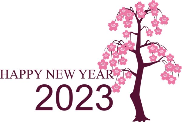 Transparent New Year Christmas Graphics Drawing Design for Happy New Year 2023 for New Year