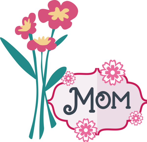 Transparent Mother's Day Floral design Flower Flower bouquet for Super Mom for Mothers Day