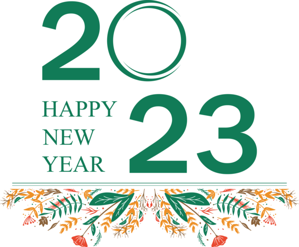 Transparent New Year Logo Design Number for Happy New Year 2023 for New Year