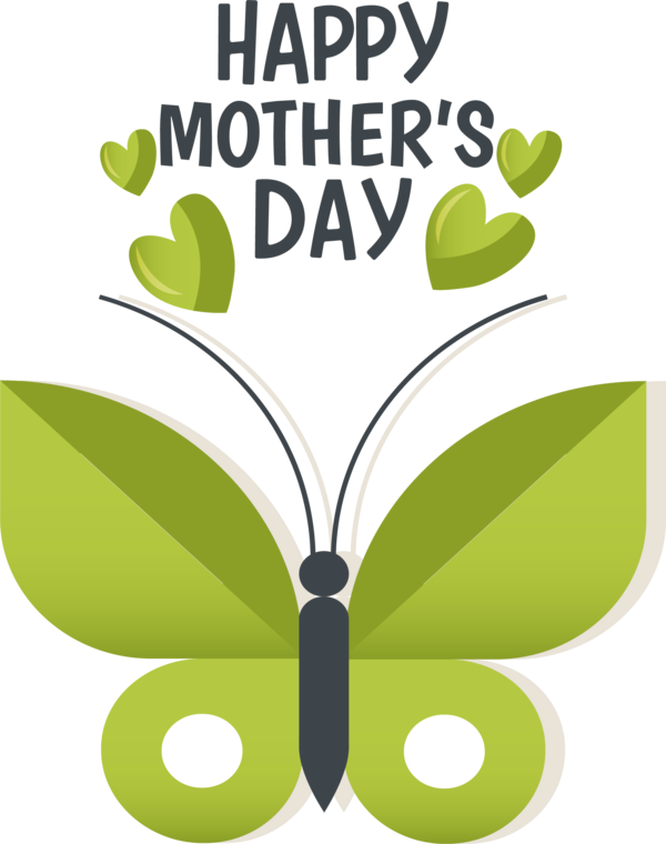 Transparent Mother's Day Leaf Logo Lepidoptera for Happy Mother's Day for Mothers Day