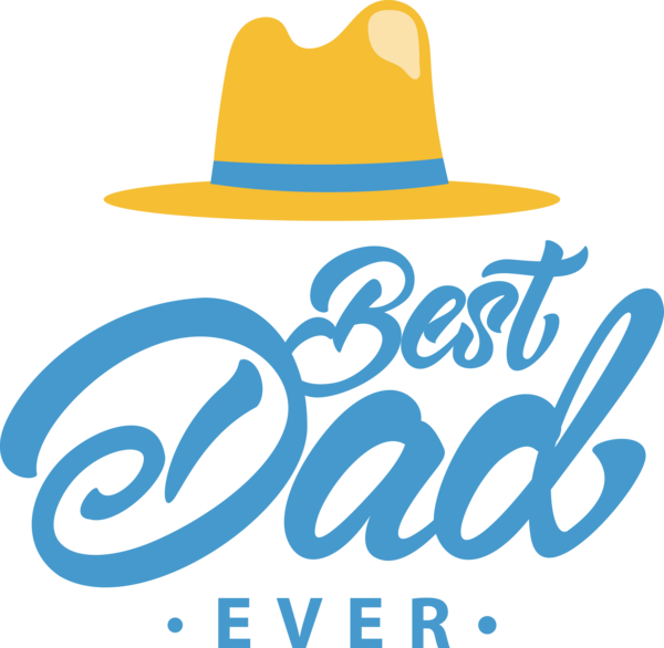 Transparent Father's Day Hat Logo Cowboy Hat for Happy Father's Day for Fathers Day