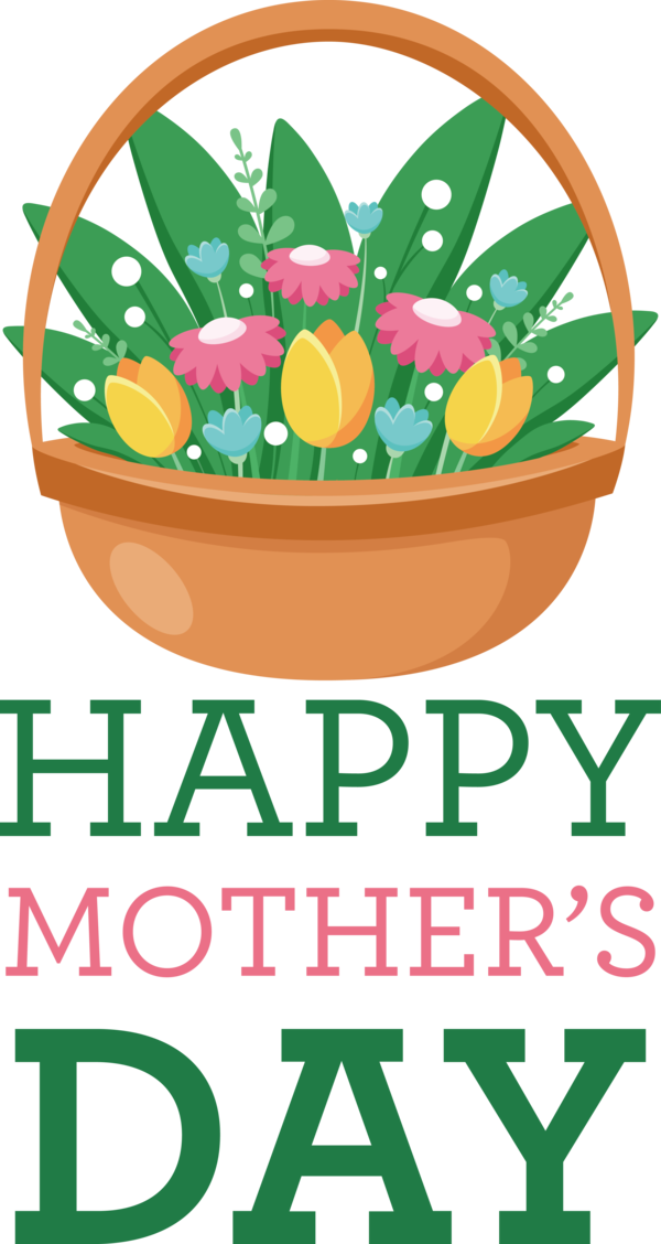 Transparent Mother's Day Mother's Day New Year Floral design for Happy Mother's Day for Mothers Day