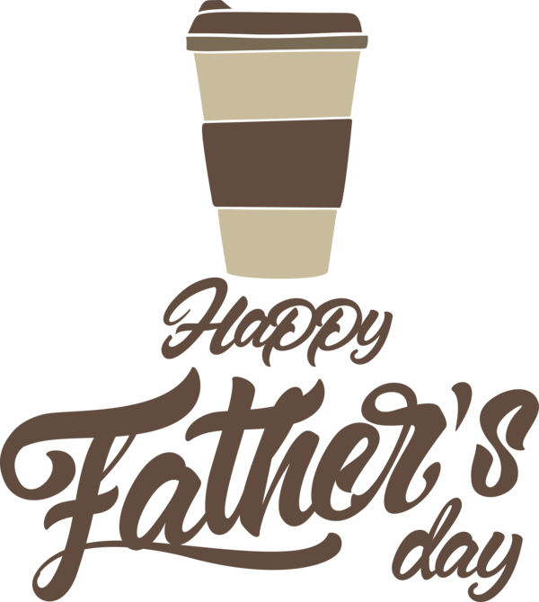 Transparent Father's Day Coffee Coffee cup Logo for Happy Father's Day for Fathers Day