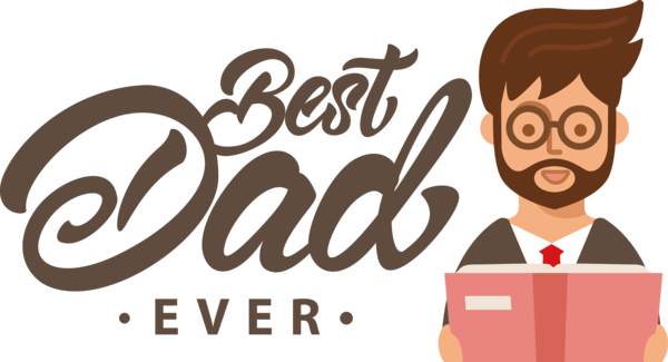 Transparent Father's Day Human Cartoon Design for Happy Father's Day for Fathers Day