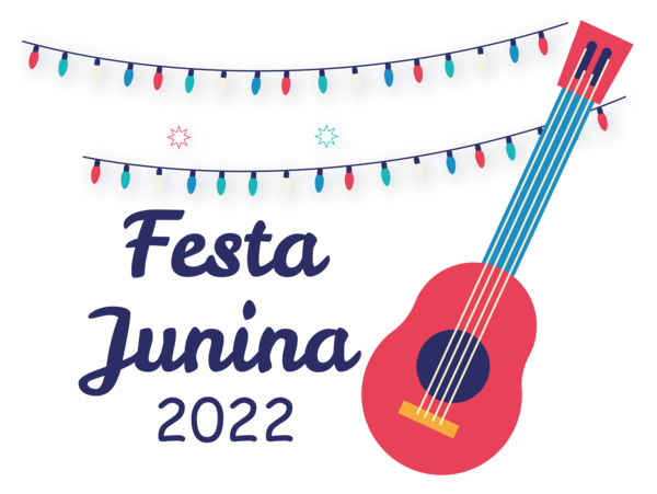 Transparent Festa Junina Guitar Accessory Logo Guitar for Brazilian Festa Junina for Festa Junina