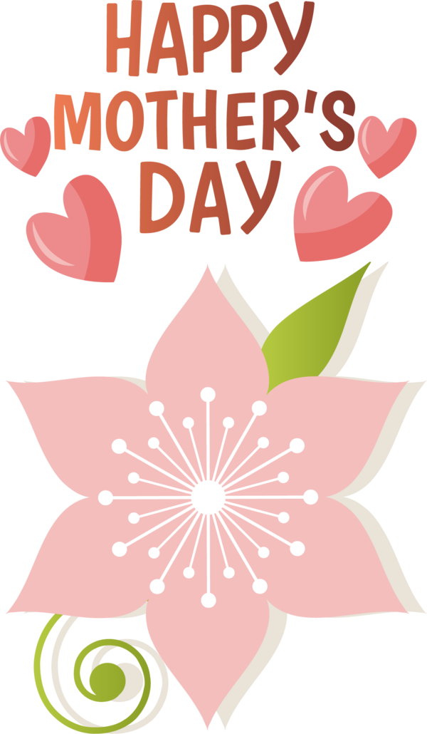 Transparent Mother's Day Floral design Design Leaf for Happy Mother's Day for Mothers Day