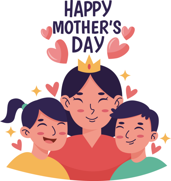 Transparent Mother's Day Vector Mother's Day Design for Happy Mother's Day for Mothers Day