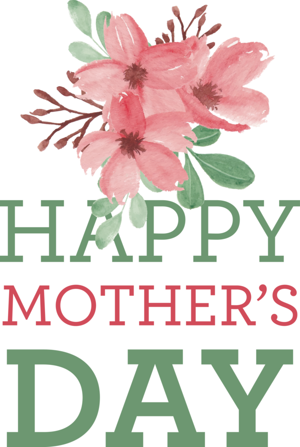 Transparent Mother's Day Floral design World Book Day Flower for Happy Mother's Day for Mothers Day