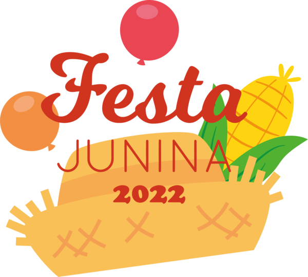 Transparent Festa Junina Commodity Text Logo for Brazilian Festa Junina for Festa Junina