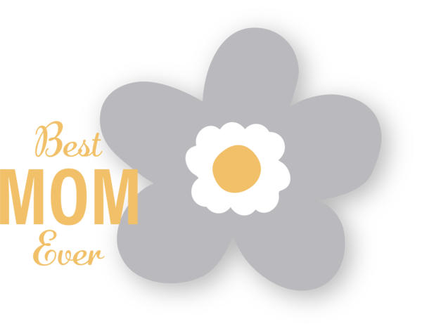 Transparent Mother's Day Logo Flower Petal for Happy Mother's Day for Mothers Day