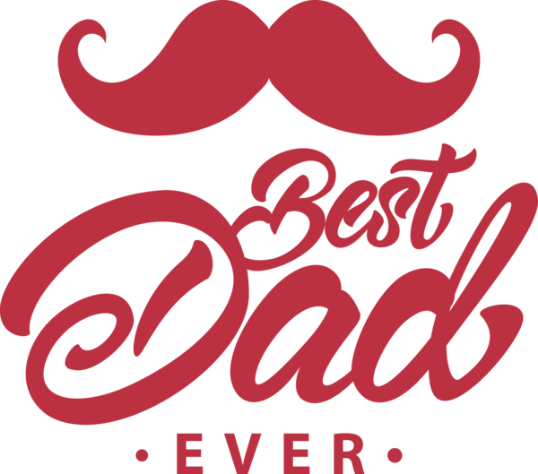 Transparent Father's Day Logo Line Text for Happy Father's Day for Fathers Day