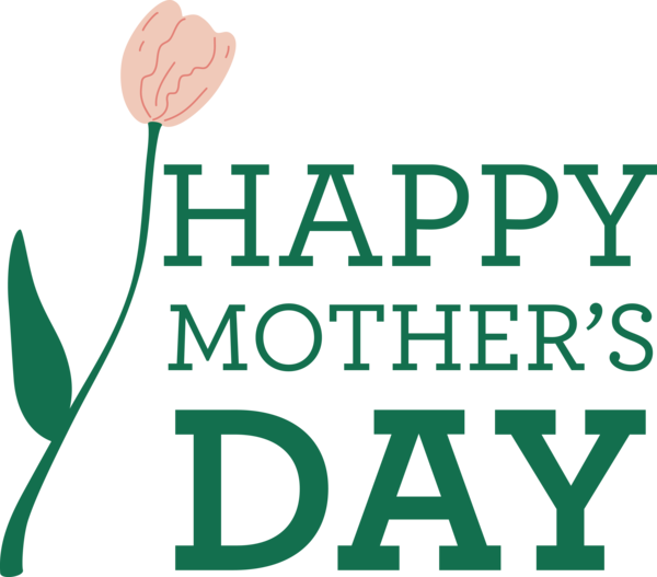 Transparent Mother's Day Human Logo Leaf for Happy Mother's Day for Mothers Day