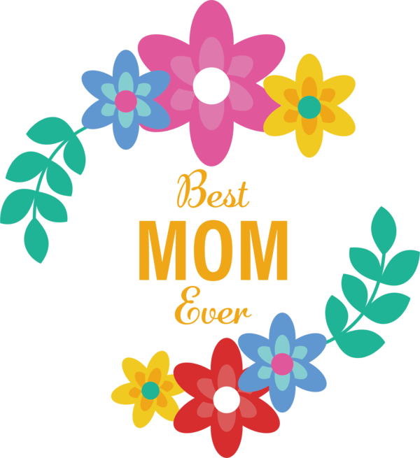 Transparent Mother's Day Calligraphy Design Drawing for Happy Mother's Day for Mothers Day