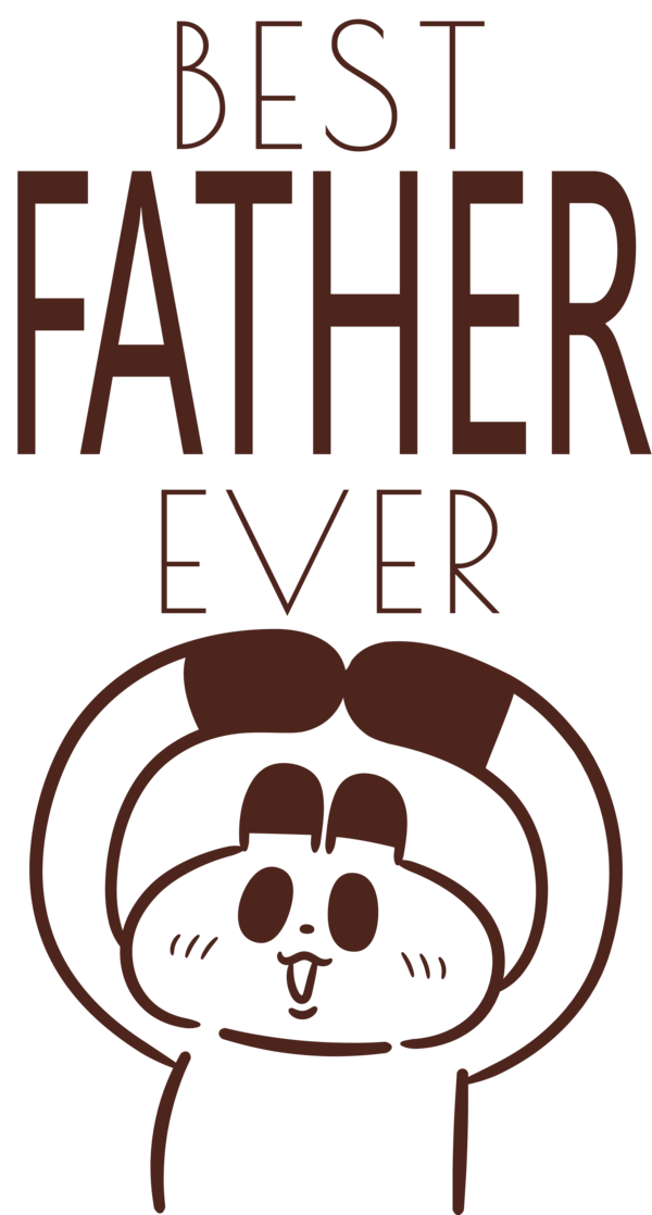 Transparent Father's Day Human Cartoon Behavior for Happy Father's Day for Fathers Day