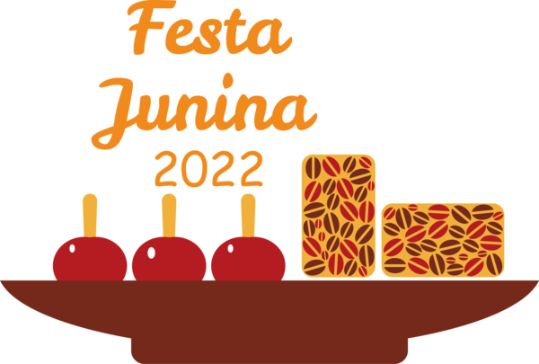 Transparent Festa Junina Logo Line Flower for Brazilian Festa Junina for Festa Junina