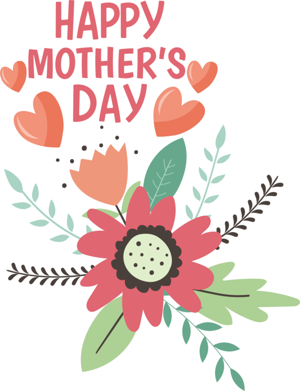 Transparent Mother's Day Clip Art for Fall Design Flower for Happy Mother's Day for Mothers Day