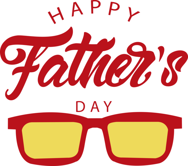 Transparent Father's Day Sunglasses Goggles Logo for Happy Father's Day for Fathers Day