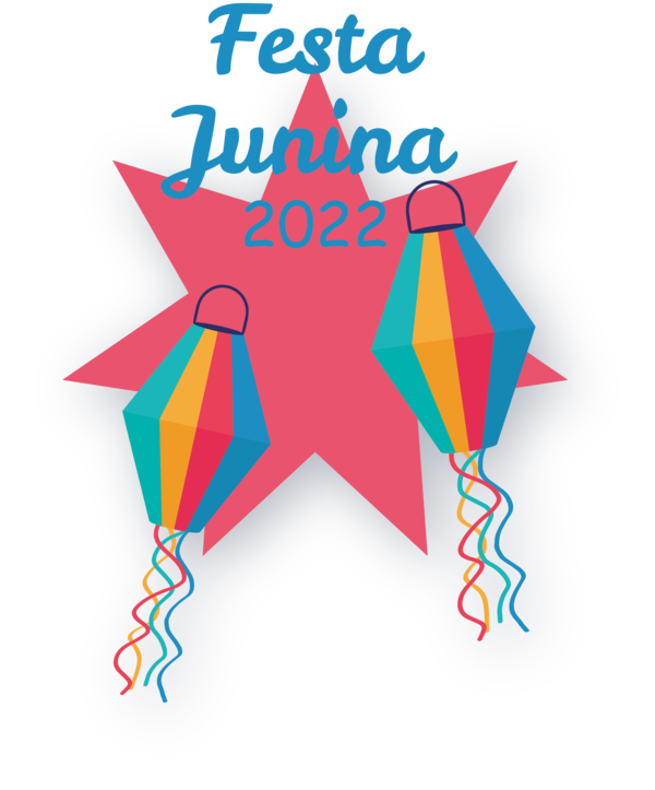 Transparent Festa Junina Logo Line Design for Brazilian Festa Junina for Festa Junina