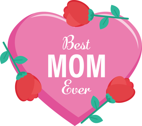Transparent Mother's Day Heart Valentine's Day Drawing for Happy Mother's Day for Mothers Day