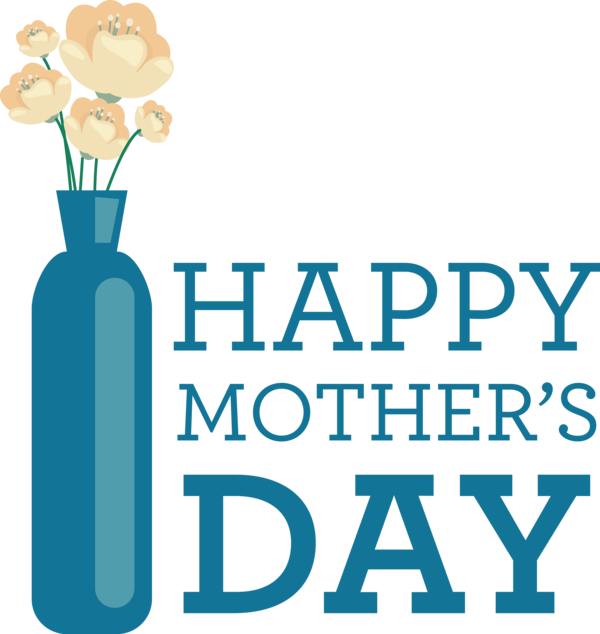 Transparent Mother's Day Human Glass bottle Logo for Happy Mother's Day for Mothers Day