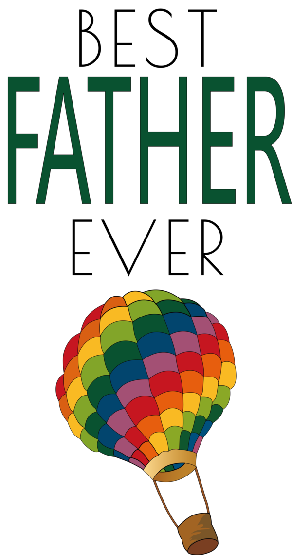 Transparent Father's Day Balloon Hot air balloon Balloon for Happy Father's Day for Fathers Day