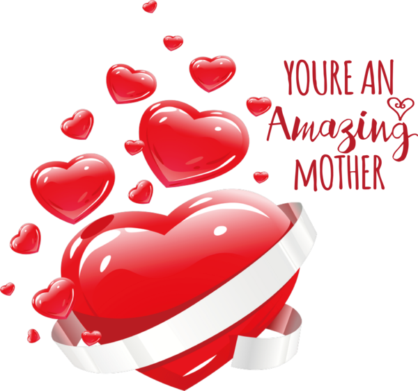 Transparent Mother's Day Heart Hand heart Drawing for Super Mom for Mothers Day