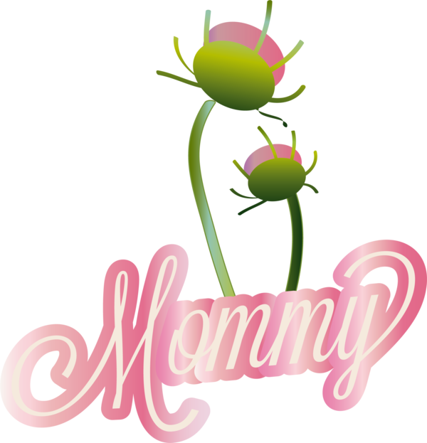 Transparent Mother's Day Flower Floral design Rose for Happy Mother's Day for Mothers Day