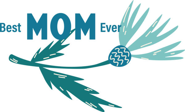 Transparent Mother's Day Tree Line art Logo for Super Mom for Mothers Day
