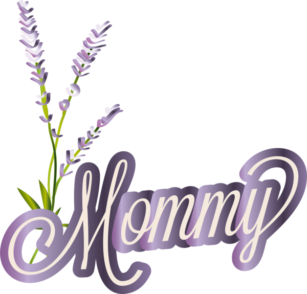 Transparent Mother's Day Flower Floral design English lavender for Happy Mother's Day for Mothers Day