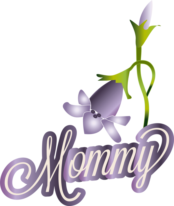 Transparent Mother's Day Flower Drawing Lavender for Happy Mother's Day for Mothers Day