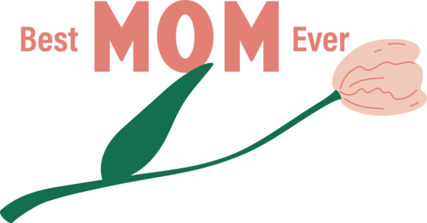 Transparent Mother's Day Leaf Logo Design for Super Mom for Mothers Day