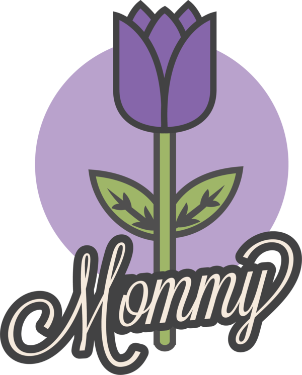 Transparent Mother's Day Flower Lavender Floral design for Happy Mother's Day for Mothers Day