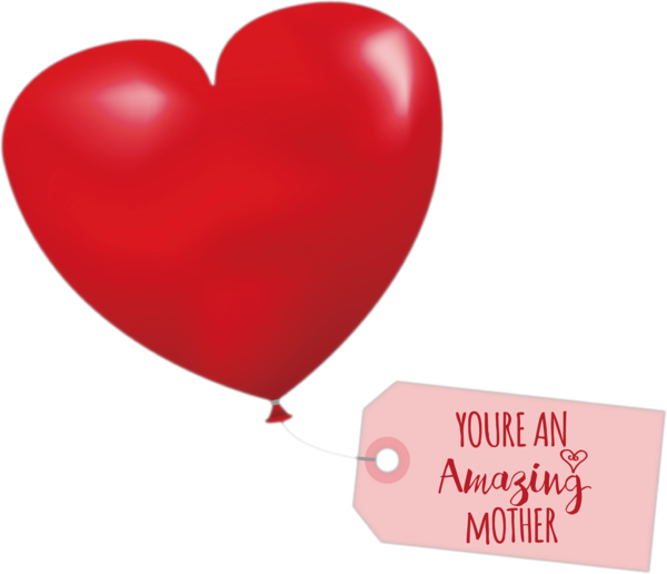 Transparent Mother's Day Valentine's Day Heart Heart for Super Mom for Mothers Day