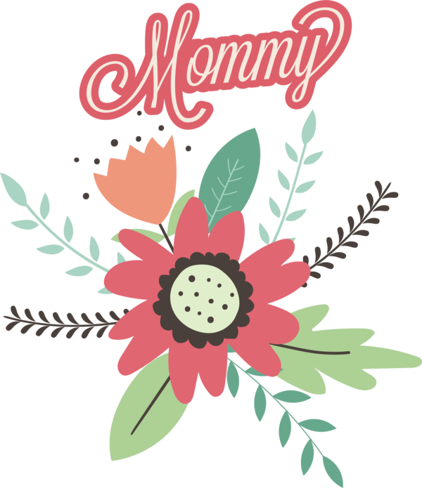 Transparent Mother's Day Clip Art for Fall Design Flower for Happy Mother's Day for Mothers Day
