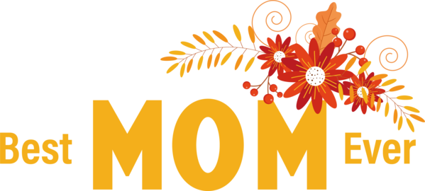 Transparent Mother's Day Logo Design Drawing for Super Mom for Mothers Day