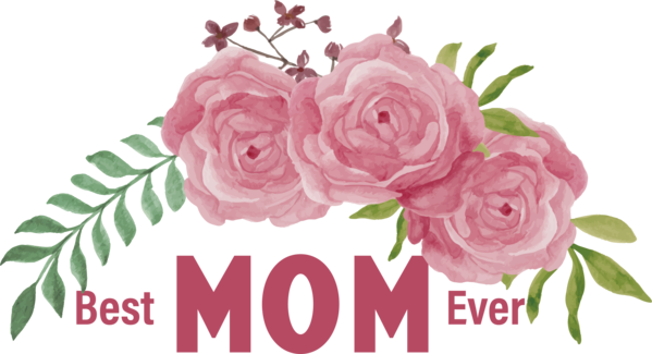 Transparent Mother's Day Rose Garden roses Floral design for Super Mom for Mothers Day