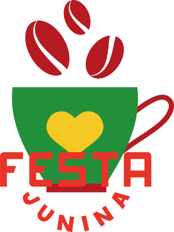 Transparent Festa Junina Coffee Text for Brazilian Festa Junina for Festa Junina