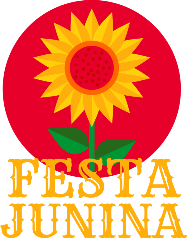 Transparent Festa Junina Dahlia Sunflower seed Floral design for Brazilian Festa Junina for Festa Junina