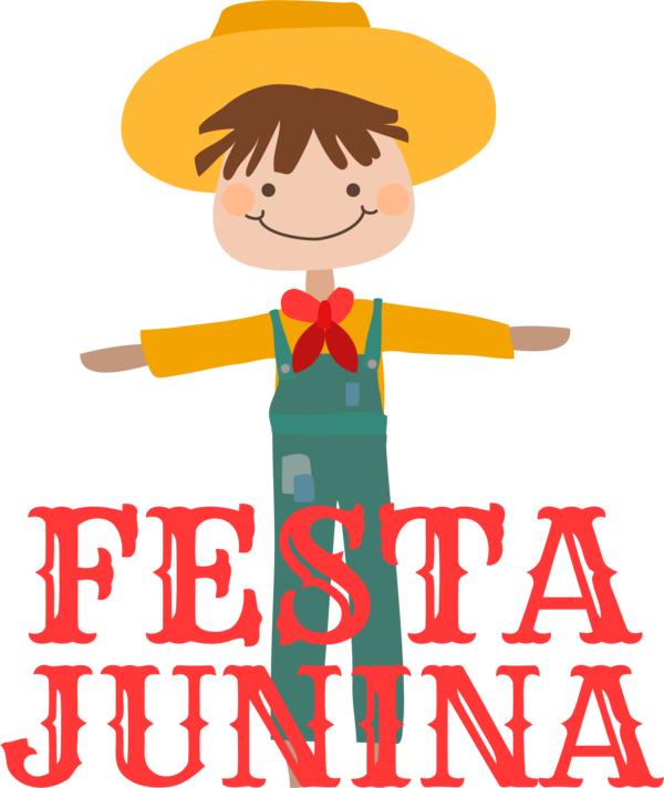 Transparent Festa Junina Human Cartoon Behavior for Brazilian Festa Junina for Festa Junina
