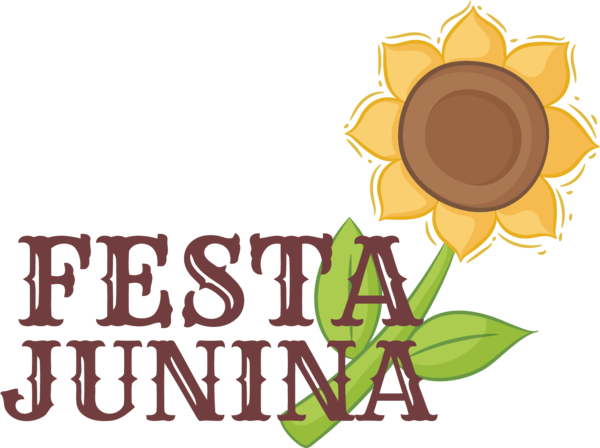 Transparent Festa Junina Floral design Cut flowers Logo for Brazilian Festa Junina for Festa Junina