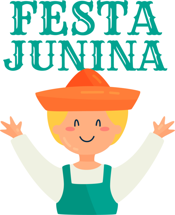 Transparent Festa Junina Human Cartoon Text for Brazilian Festa Junina for Festa Junina