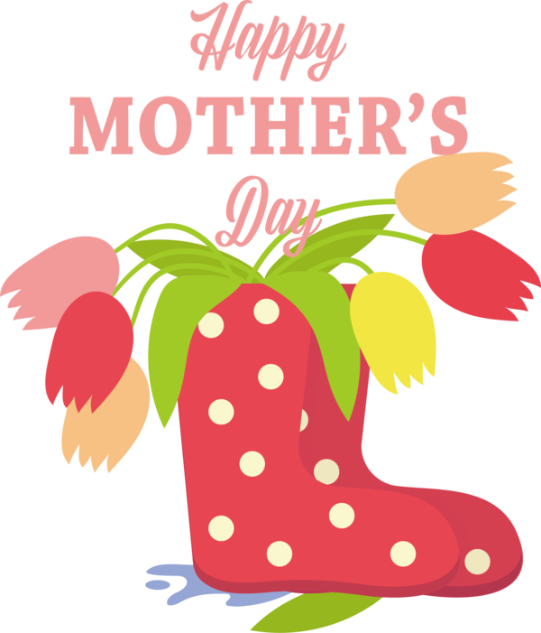 Transparent Mother's Day Flower Design Fruit for Happy Mother's Day for Mothers Day