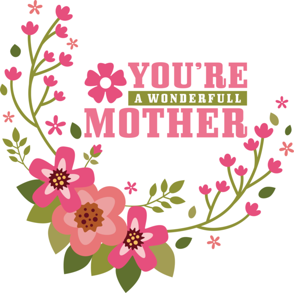 Transparent Mother's Day Drawing Clip Art for Back-To-School Design for Happy Mother's Day for Mothers Day