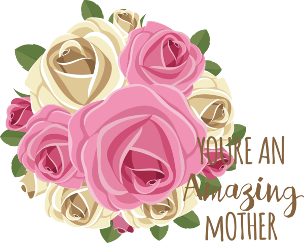 Transparent Mother's Day Flower Flower bouquet Floral design for Happy Mother's Day for Mothers Day