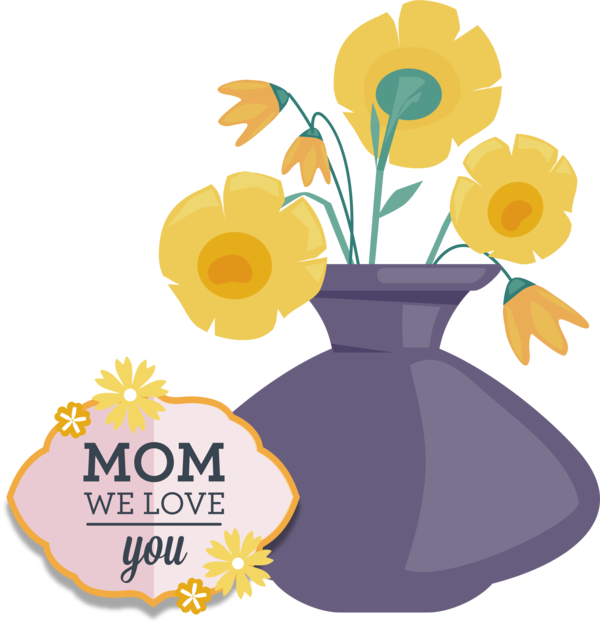 Transparent Mother's Day Design Computer graphics 3D computer graphics for Love You Mom for Mothers Day